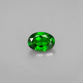 Diopside cromifero naturale verde da 0,80 ct, taglio ovale, VS-SI
