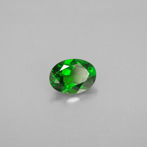 Diopside cromifero naturale verde da 0,80 ct, taglio ovale, VS-SI
