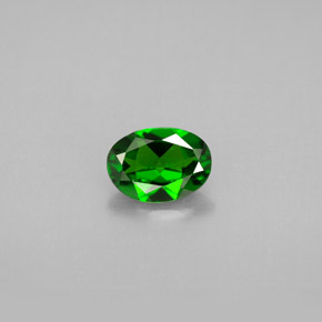 Diopside cromifero naturale verde da 0,73 ct, taglio ovale, VVS