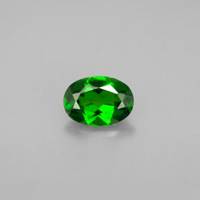 Diopside cromifero naturale verde da 0,87 ct, taglio ovale, VS-SI