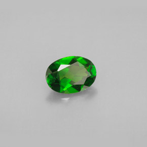 Diopside cromifero naturale verde da 0,87 ct, taglio ovale, VS-SI