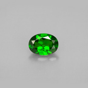 Diopside cromifero naturale verde da 0,88 ct, taglio ovale, VVS-VS