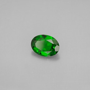 Diopside cromifero naturale verde da 0,81 ct, taglio ovale, VVS-VS