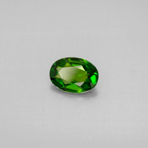 Diopside cromifero naturale verde da 0,65 ct, taglio ovale, VVS
