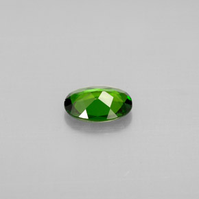 Diopside cromifero naturale verde da 0,65 ct, taglio ovale, VVS