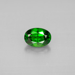Diopside cromifero naturale verde da 0,89 ct, taglio ovale, VVS