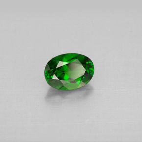 Diopside cromifero naturale verde da 0,89 ct, taglio ovale, VVS
