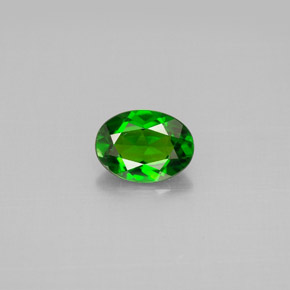 Diopside cromifero naturale verde da 0,78 ct, taglio ovale, VVS-VS