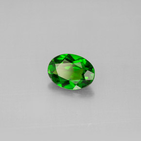 Diopside cromifero naturale verde da 0,78 ct, taglio ovale, VVS-VS