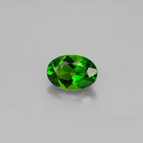 Diopside cromifero naturale verde da 0,86 ct, taglio ovale, VVS-VS