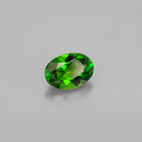 Diopside cromifero naturale verde da 0,86 ct, taglio ovale, VVS-VS