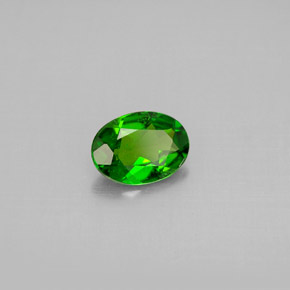 Diopside cromifero naturale verde da 0,77 ct, taglio ovale, VVS-VS