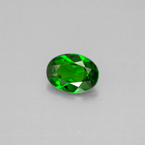 Diopside cromifero naturale verde da 0,72 ct, taglio ovale, VVS-VS