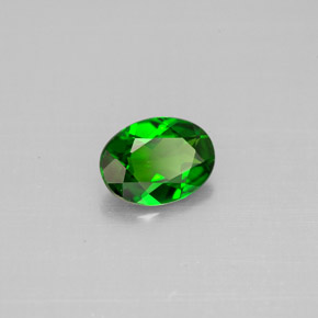 Diopside cromifero naturale verde da 0,72 ct, taglio ovale, VVS-VS