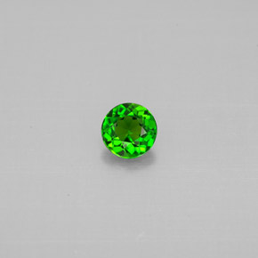 Diopside cromifero naturale verde da 0,27 ct, taglio rotondo, VVS-VS