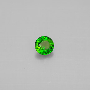 Diopside cromifero naturale verde da 0,27 ct, taglio rotondo, VVS-VS