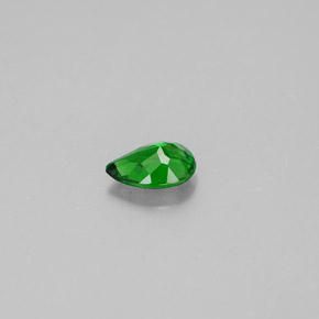 Diopside cromifero naturale verde da 0,31 ct, taglio a pera, VVS