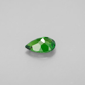 Diopside cromifero naturale verde da 0,63 ct, taglio a pera, VVS