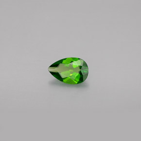 Diopside cromifero naturale verde da 0,48 ct, taglio a pera, VS