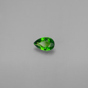 Diopside cromifero naturale verde da 0,53 ct, taglio a pera, VVS-VS