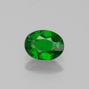 Diopside di cromo Verde naturale da 0.56 ct, Taglio ovale, VVS-VS