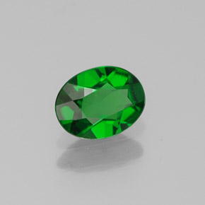 Diopside di cromo Verde naturale da 0.56 ct, Taglio ovale, VVS-VS