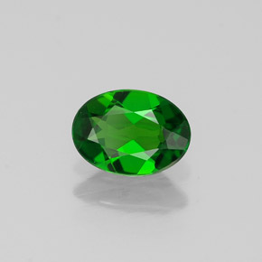 Diopside cromifero naturale verde da 0,67 ct, taglio ovale, VVS