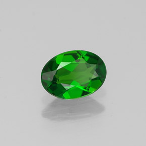 Diopside cromifero naturale verde da 0,67 ct, taglio ovale, VVS
