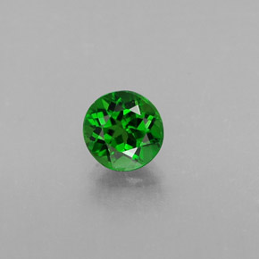 Diopside cromifero naturale verde da 0,48 ct, taglio rotondo, VS