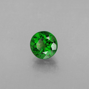 Diopside cromifero naturale verde da 0,48 ct, taglio rotondo, VS