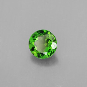 Diopside cromifero naturale verde da 0,49 ct, taglio rotondo, VS