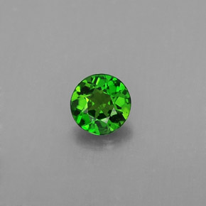 Diopside cromifero naturale verde da 0,32 ct, taglio rotondo, VS