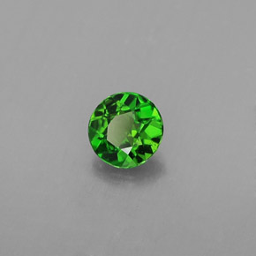 Diopside cromifero naturale verde da 0,32 ct, taglio rotondo, VS