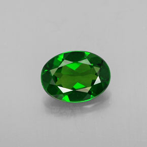 Diopside cromifero naturale verde da 0,72 ct, taglio ovale, VS