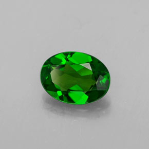 Diopside cromifero naturale verde da 0,72 ct, taglio ovale, VS