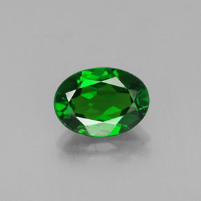 Diopside cromifero naturale verde da 0,82 ct, taglio ovale, VS