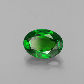 Diopside cromifero naturale verde da 0,82 ct, taglio ovale, VS