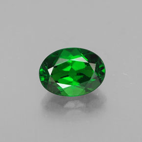 Diopside cromifero naturale verde da 0,90 ct, taglio ovale, SI