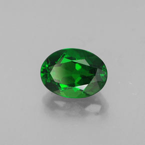 Diopside cromifero naturale verde da 0,90 ct, taglio ovale, SI