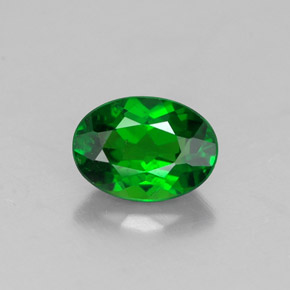 Diopside cromifero naturale verde da 0,82 ct, taglio ovale, VS-SI