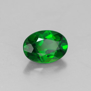 Diopside cromifero naturale verde da 0,82 ct, taglio ovale, VS-SI
