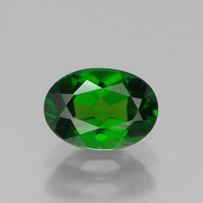 Diopside cromifero naturale verde da 0,92 ct, taglio ovale, VVS