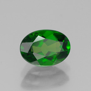 Diopside cromifero naturale verde da 0,92 ct, taglio ovale, VVS