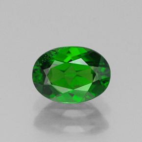 Diopside cromifero naturale verde da 0,91 ct, taglio ovale, VS-SI