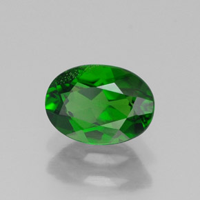 Diopside cromifero naturale verde da 0,91 ct, taglio ovale, VS-SI