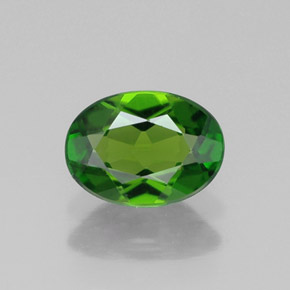 Diopside cromifero naturale verde da 0,78 ct, taglio ovale, VS