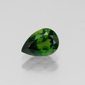 Diopside cromifero naturale verde da 0,70 ct, taglio a pera, VVS-VS