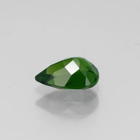 Diopside cromifero naturale verde da 0,70 ct, taglio a pera, VVS-VS