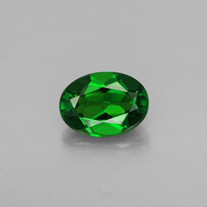 Diopside cromifero naturale verde da 0,84 ct, taglio ovale, VS