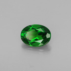Diopside cromifero naturale verde da 0,84 ct, taglio ovale, VS